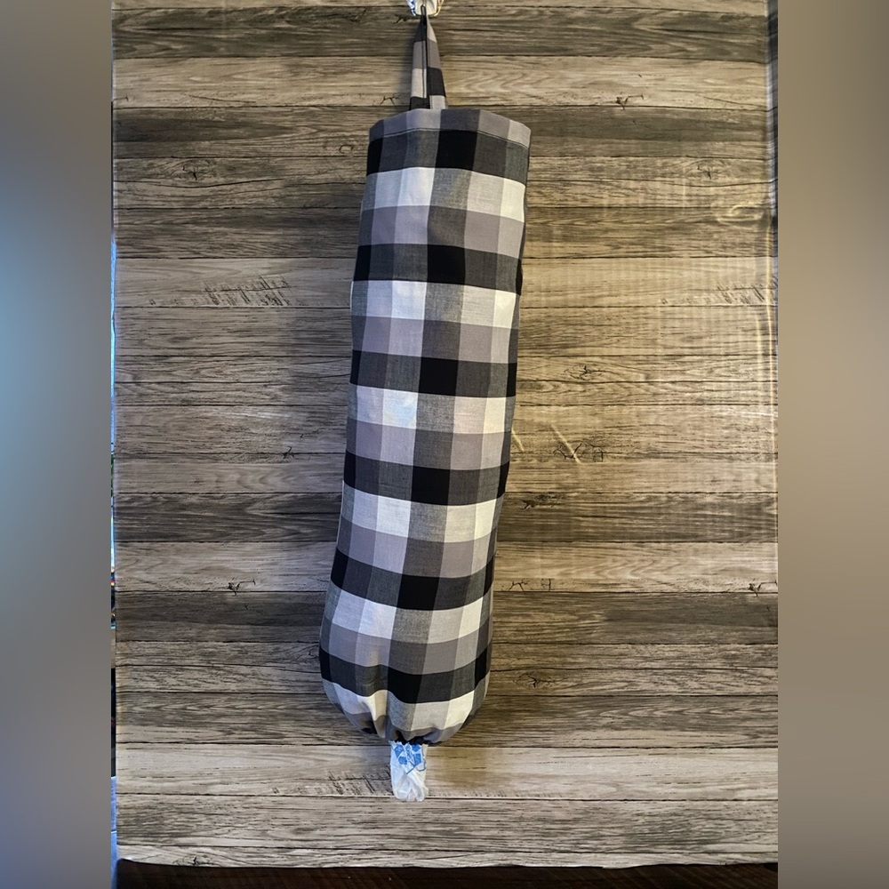 Plaid Handmade Grocery Bag Holder